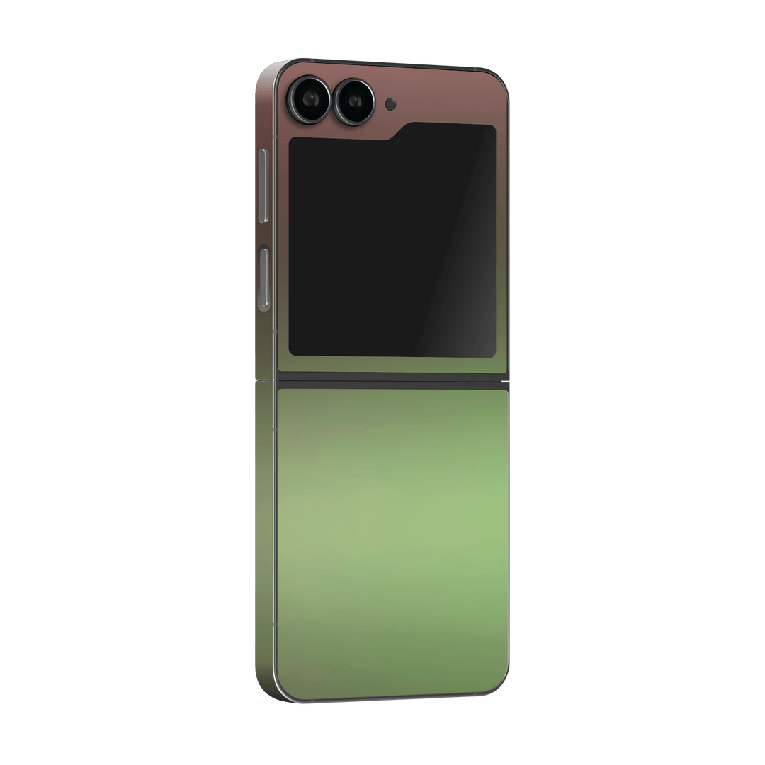 Samsung Galaxy Z Flip 6 (2024) Chameleon Avocado Colour-changing Metallic Skin Wrap Sticker Decal Cover Protector by Qskinz | Qskinz.com