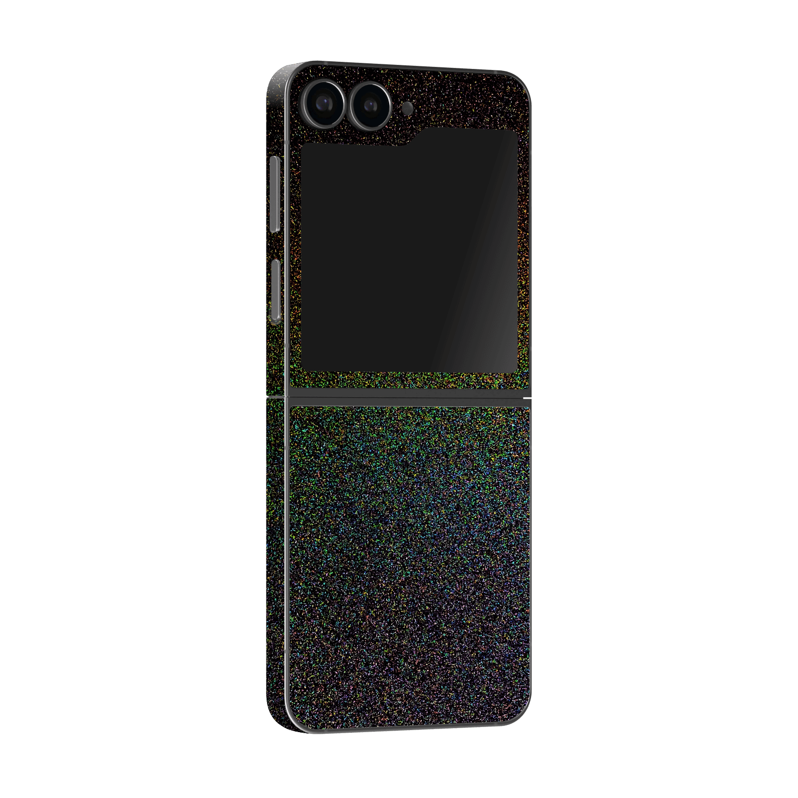 Samsung Galaxy Z Flip 6 (2024) GALAXY Galactic Black Milky Way Rainbow Sparkling Metallic Gloss Finish Skin Wrap Sticker Decal Cover Protector by Qskinz | Qskinz.com