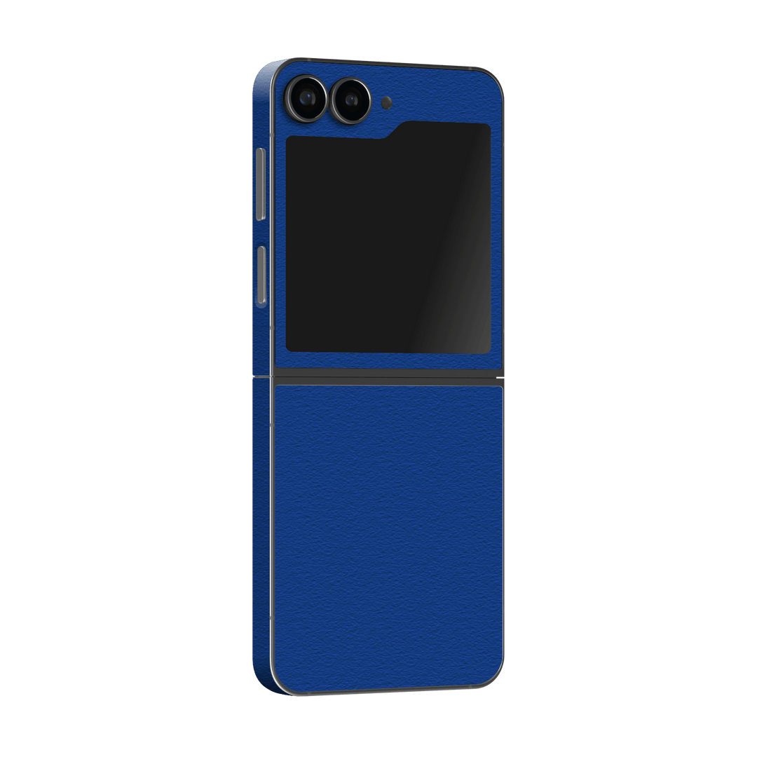 Samsung Galaxy Z Flip 6 (2024) Luxuria Admiral Blue 3D Textured Skin Wrap Sticker Decal Cover Protector by Qskinz | Qskinz.com