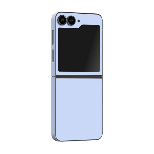 Samsung Galaxy Z Flip 6 (2024) Luxuria August Pastel Blue 3D Textured Skin Wrap Sticker Decal Cover Protector by Qskinz | Qskinz.com