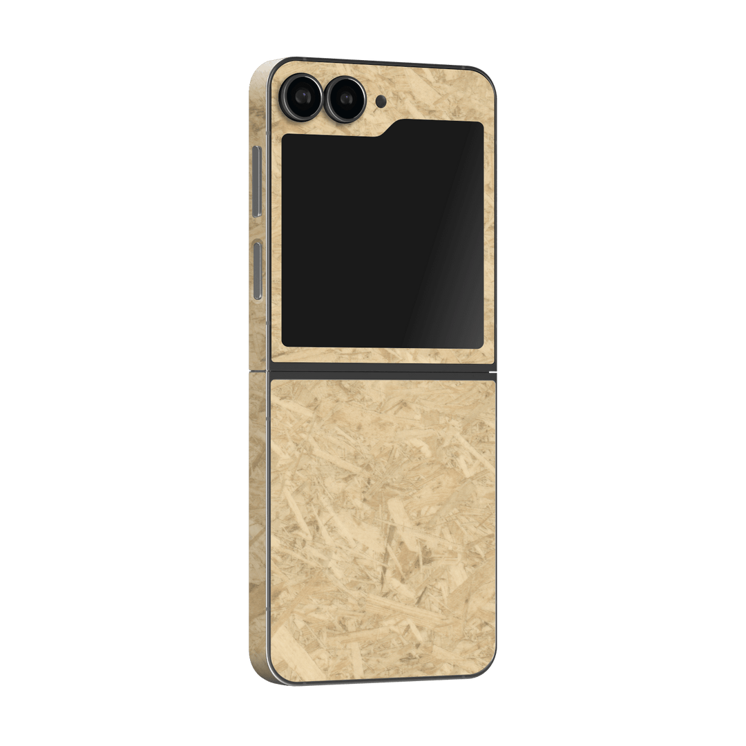 Samsung Galaxy Z Flip 6 (2024) Luxuria Chipboard Wood Wooden Skin Wrap Sticker Decal Cover Protector by Qskinz | Qskinz.com