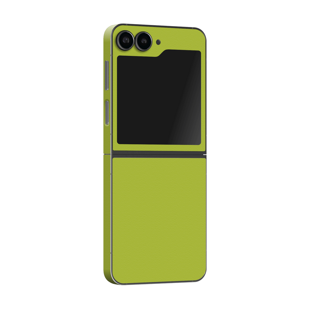 Samsung Galaxy Z Flip 6 (2024) Luxuria Lime Green Matt 3D Textured Skin Wrap Sticker Decal Cover Protector by Qskinz | Qskinz.com