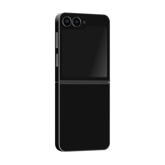 Samsung Galaxy Z Flip 6 (2024) Luxuria Raven Black Matt 3D Textured Skin Wrap Sticker Decal Cover Protector by Qskinz | Qskinz.com