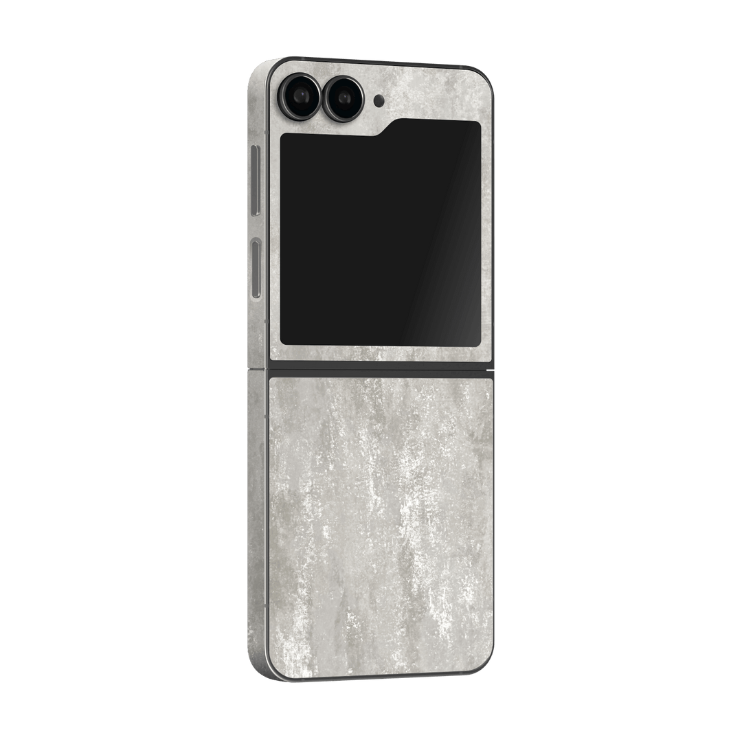 Samsung Galaxy Z Flip 6 (2024) Luxuria Silver Stone Skin Wrap Sticker Decal Cover Protector by Qskinz | Qskinz.com