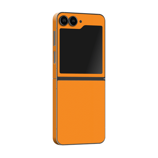 Samsung Galaxy Z Flip 6 (2024) Luxuria Sunrise Orange Matt 3D Textured Skin Wrap Sticker Decal Cover Protector by Qskinz | Qskinz.com