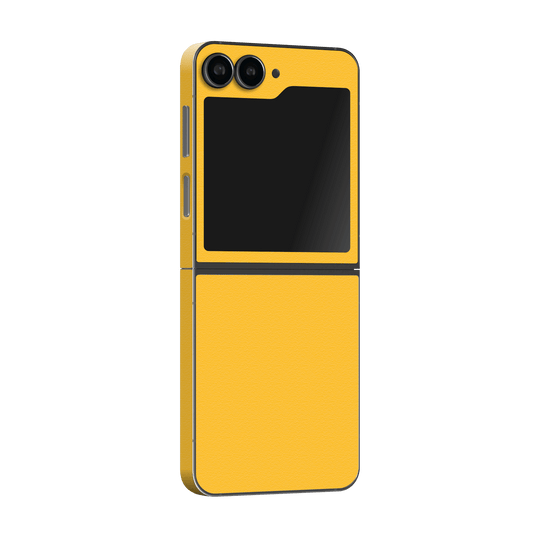 Samsung Galaxy Z Flip 6 (2024) Luxuria Tuscany Yellow Matt 3D Textured Skin Wrap Sticker Decal Cover Protector by Qskinz | Qskinz.com