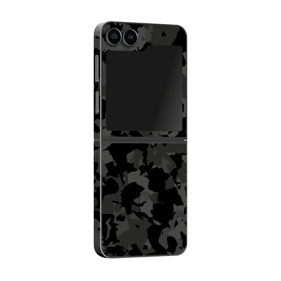 Samsung Galaxy Z Flip 6 (2024) Print Printed Custom SIGNATURE Camouflage Camo DARK SLATE Skin Wrap Sticker Decal Cover Protector by Qskinz | Qskinz.com