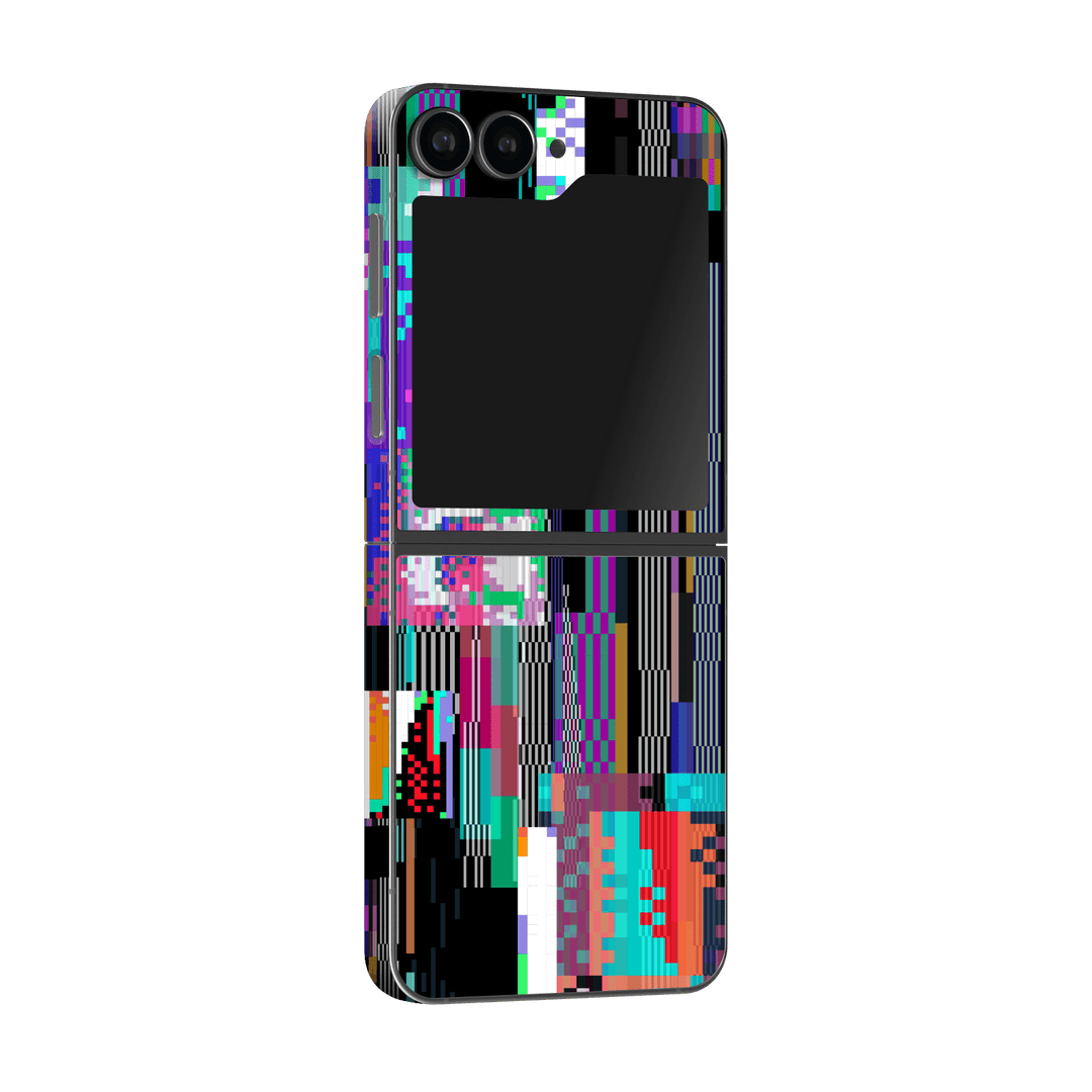 Samsung Galaxy Z Flip 6 (2024) Print Printed Custom SIGNATURE Glitchscape Glitch No Signal Colours Skin Wrap Sticker Decal Cover Protector by QSKINZ | QSKINZ.COM
