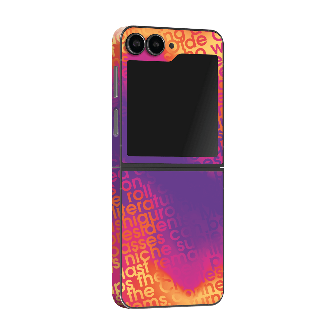 Samsung Galaxy Z Flip 6 (2024) Print Printed Custom SIGNATURE Inferno Swirl Gradient Skin Wrap Sticker Decal Cover Protector by QSKINZ | QSKINZ.COM