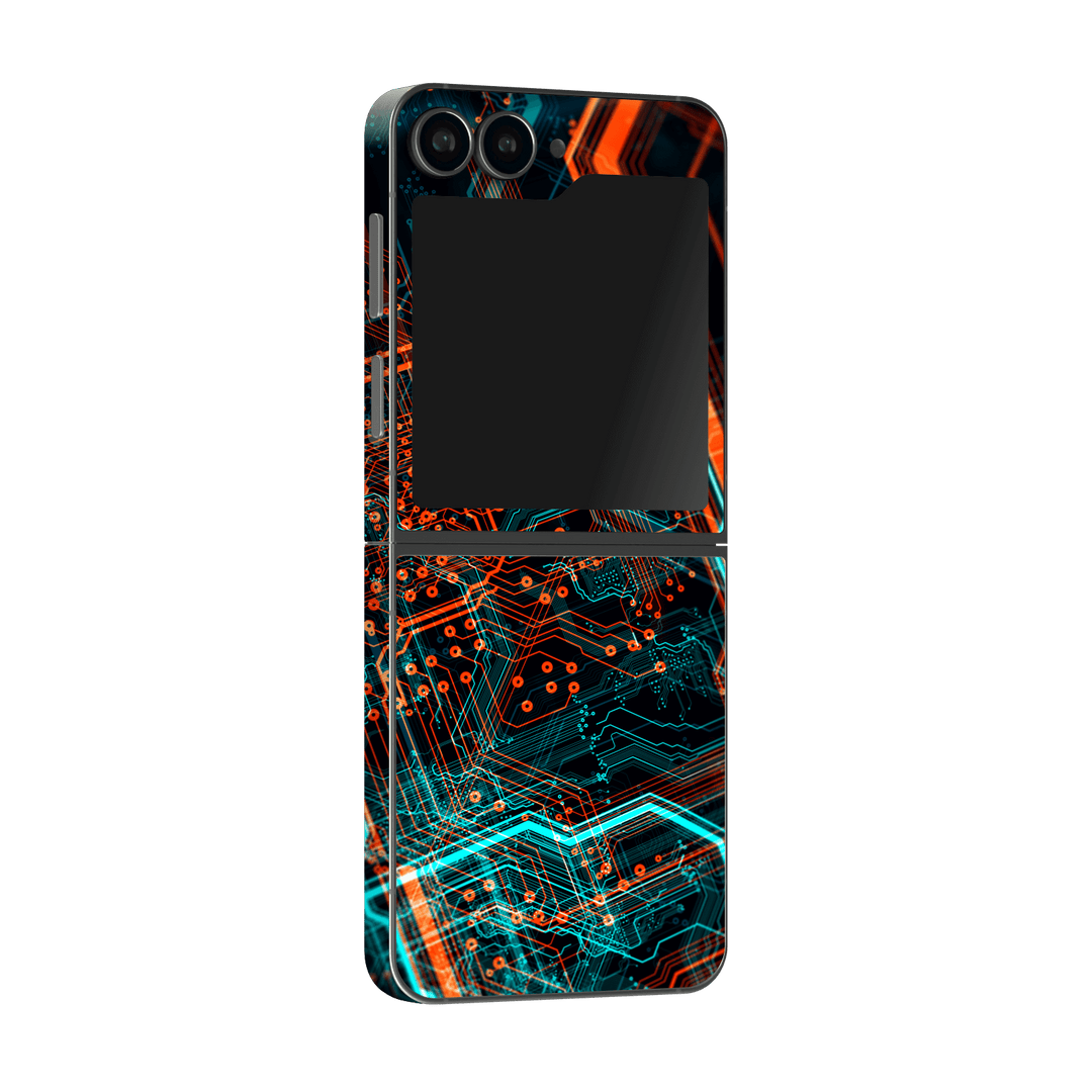 Samsung Galaxy Z Flip 6 (2024) Print Printed Custom SIGNATURE NEON PCB Board Skin Wrap Sticker Decal Cover Protector by Qskinz | Qskinz.com