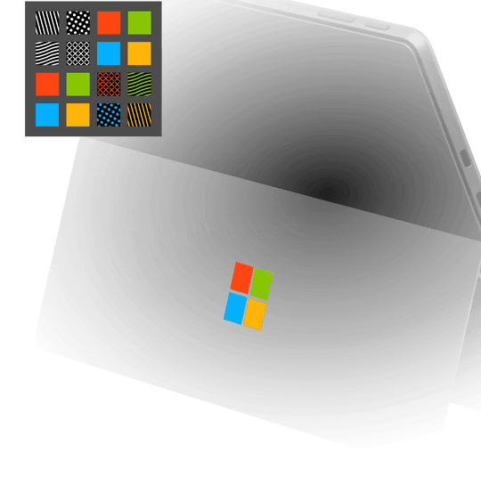 Surface Pro 9 LUXURIA RIDERS Black LEATHER Textured Skin