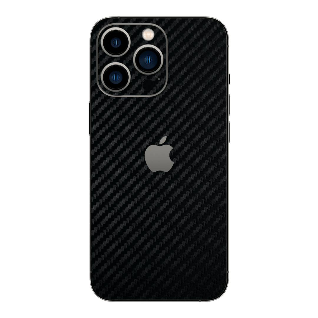 iPhone 15 PRO Black 3D Textured Carbon Fibre Fiber Skin Wrap Sticker Decal Cover Protector by EasySkinz | EasySkinz.com