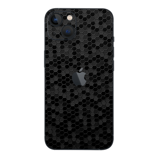 iPhone 15 LUXURIA BLACK HONEYCOMB 3D TEXTURED Skin - Premium Protective Skin Wrap Sticker Decal Cover by QSKINZ | Qskinz.com