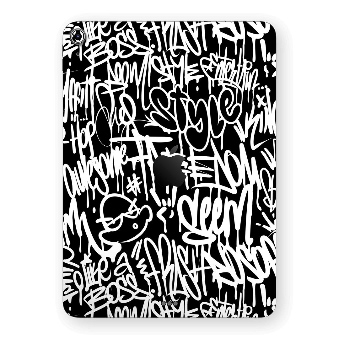 iPad Air 11” (M3) Print Printed Custom SIGNATURE Monochrome Black and WhiteGraffiti Skin Wrap Sticker Decal Cover Protector by QSKINZ | qskinz.com