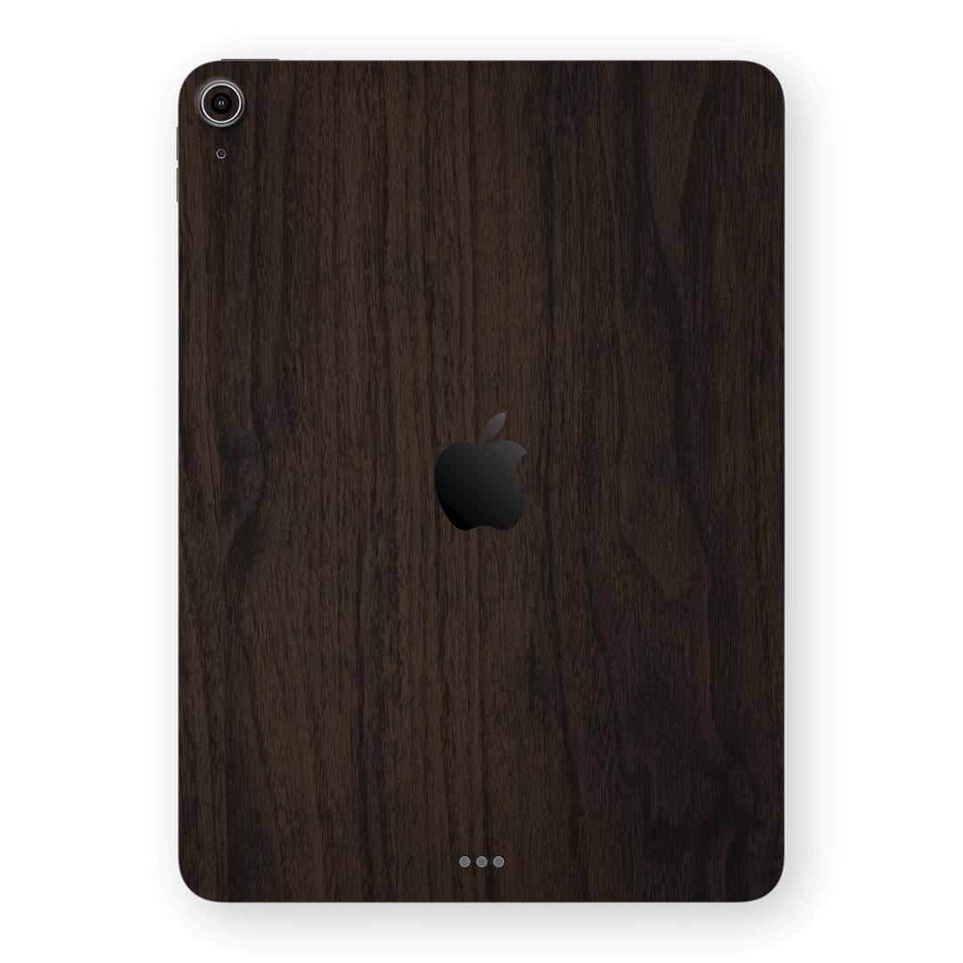 iPad Air 13” (M3) Premium Wood Wooden Dark Walnut Matte Textured Skin Wrap Sticker Decal Cover Protector by QSKINZ | qskinz.com