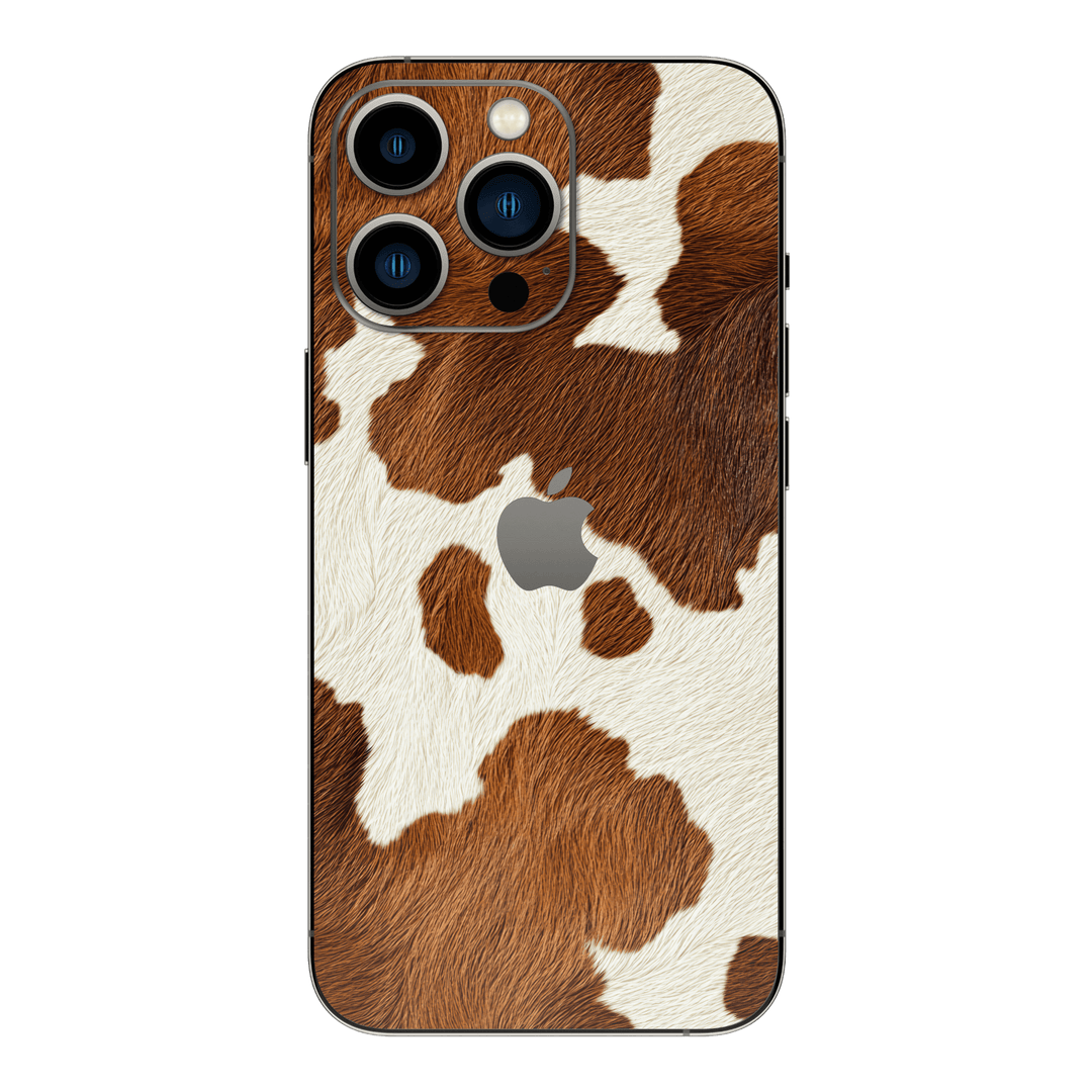 iPhone 13 PRO Print Printed Custom SIGNATURE MOO Cow Print Cowhide Skin Wrap Sticker Decal Cover Protector by QSKINZ | QSKINZ.COM