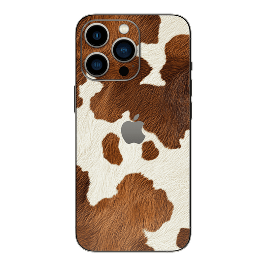 iPhone 14 PRO Print Printed Custom SIGNATURE MOO Cow Print Cowhide Skin Wrap Sticker Decal Cover Protector by QSKINZ | QSKINZ.COM