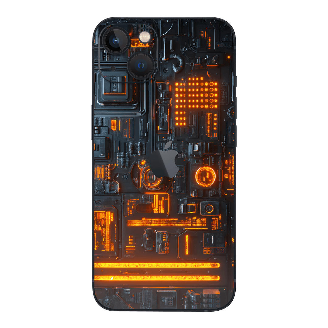 iPhone 15 Custom Printed SIGNATURE “Nexora” Orange Fire Technology Skin Wrap Sticker Decal Cover Protector by QSKINZ | QSKINZ.COM