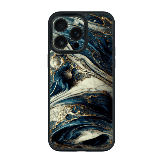 iPhone 15 PRO Qcaze Printed Custom SIGNATURE Agate Geode Naia Ocean Blue Stone Case by QSKINZ | qskinz.com