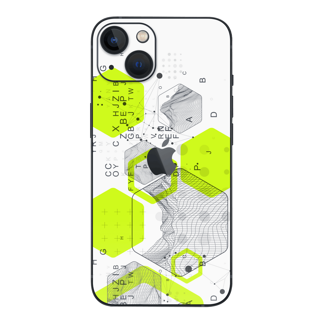 iPhone 15 Printed Custom SIGNATURE “Neural Realm” AI Science Green & White Skin Wrap Sticker Decal Cover Protector by QSKINZ | QSKINZ.COM