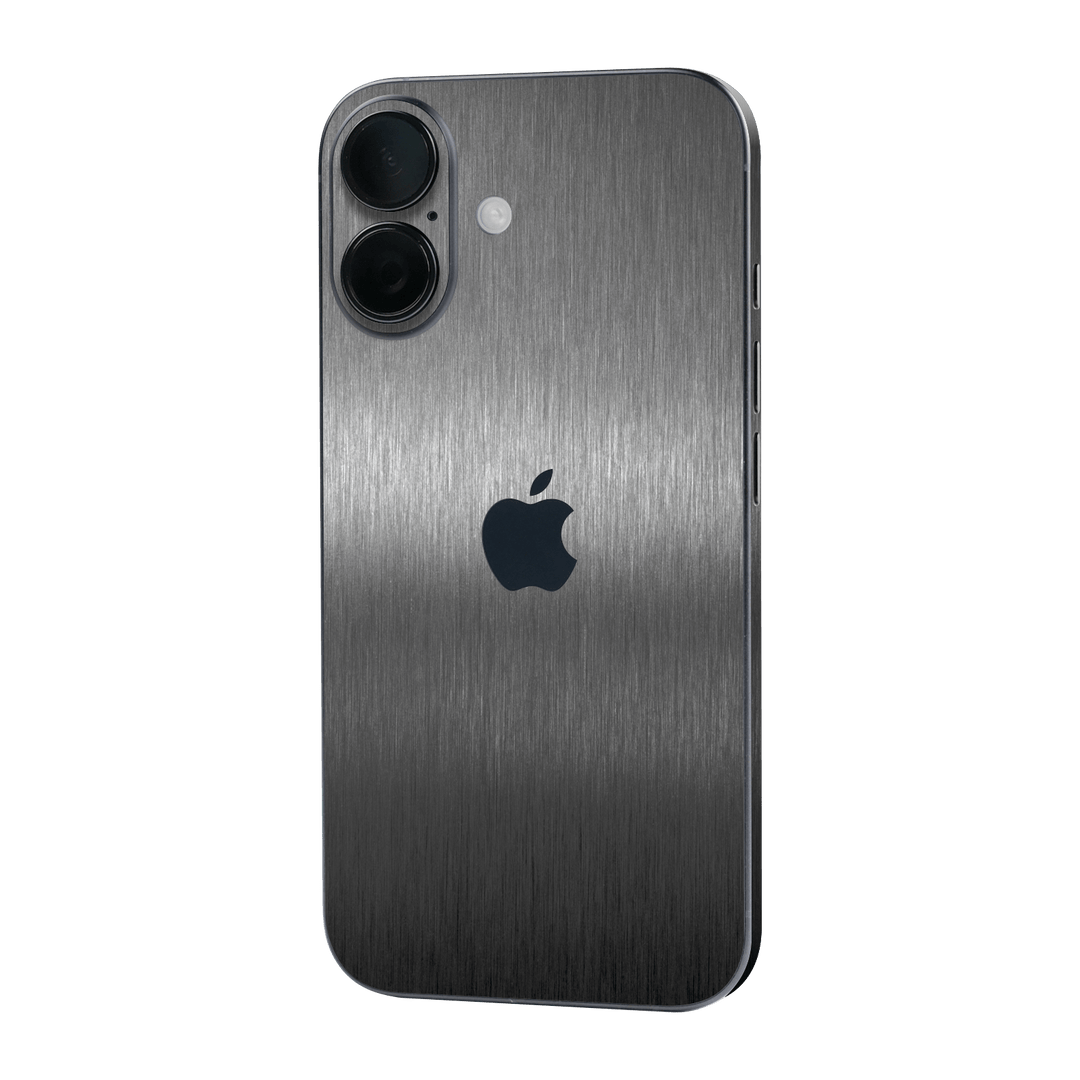 iPhone 16 Brushed Metal Titanium Metallic Skin Wrap Sticker Decal Cover Protector by QSKINZ | qskinz.com