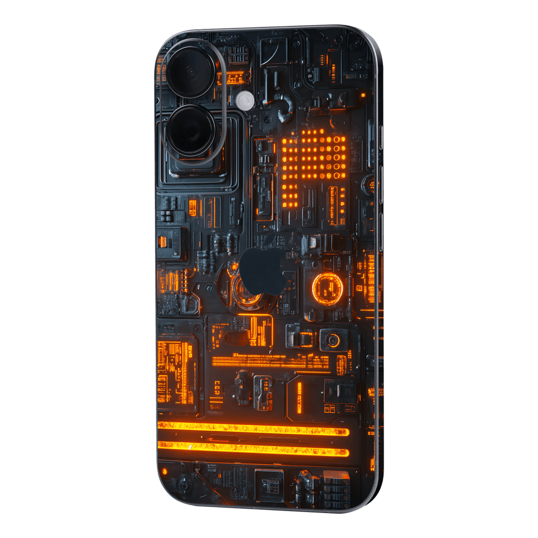 iPhone 16 Custom Printed SIGNATURE “Nexora” Orange Fire Technology Skin Wrap Sticker Decal Cover Protector by QSKINZ | QSKINZ.COM