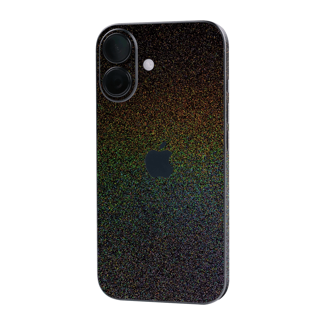 iPhone 16 GALAXY Galactic Black Milky Way Rainbow Sparkling Metallic Gloss Finish Skin Wrap Sticker Decal Cover Protector by QSKINZ | qskinz.com