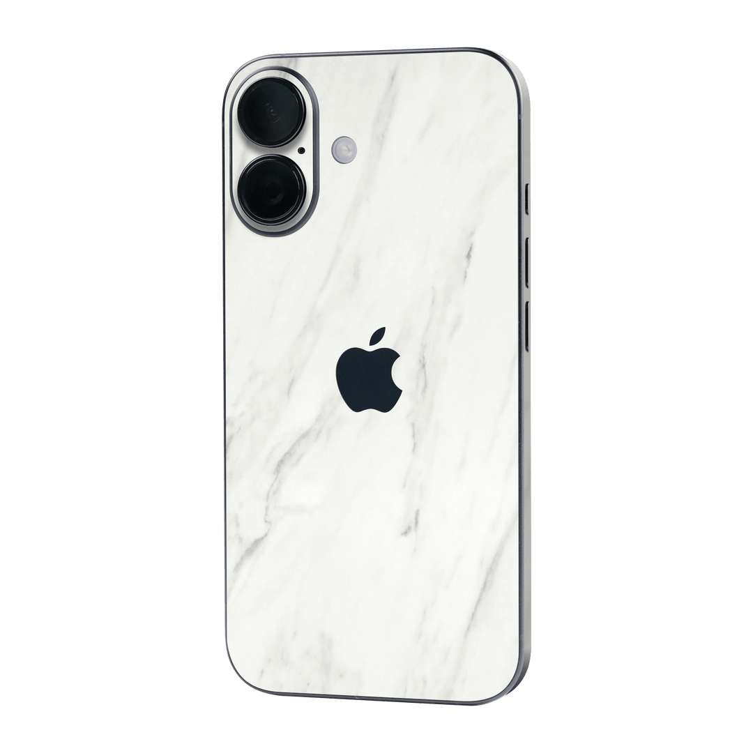 iPhone 16 Luxuria White Marble Stone Skin Wrap Sticker Decal Cover Protector by QSKINZ | qskinz.com