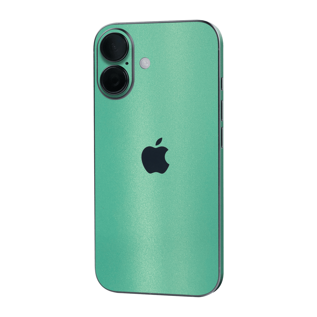 iPhone 16 Mint Metallic Matt Matte Skin Wrap Sticker Decal Cover Protector by QSKINZ | qskinz.com