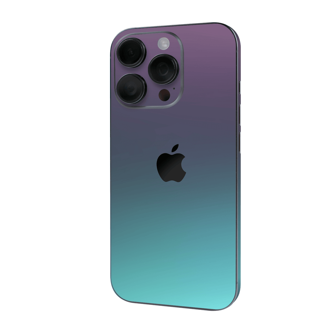 iPhone 16 PRO Chameleon Turquoise-Lavender Lilac Colour-changing Metallic Skin Wrap Sticker Decal Cover Protector by QSKINZ | qskinz.com