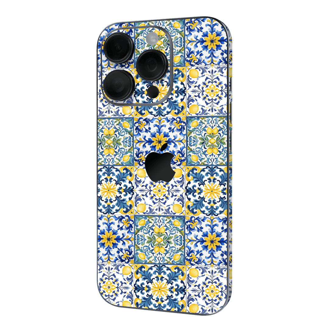 iPhone 16 PRO Custom Printed SIGNATURE “Tile d’Amalfi Coast” Ceramic Skin Wrap Sticker Decal Cover Protector by QSKINZ | QSKINZ.COM