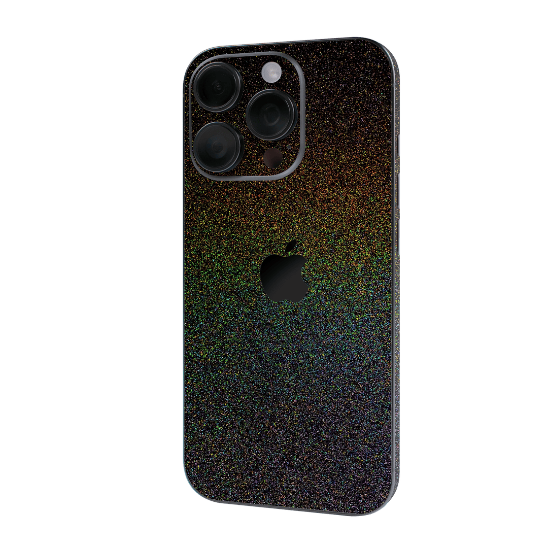 iPhone 16 PRO GALAXY Galactic Black Milky Way Rainbow Sparkling Metallic Gloss Finish Skin Wrap Sticker Decal Cover Protector by QSKINZ | qskinz.com