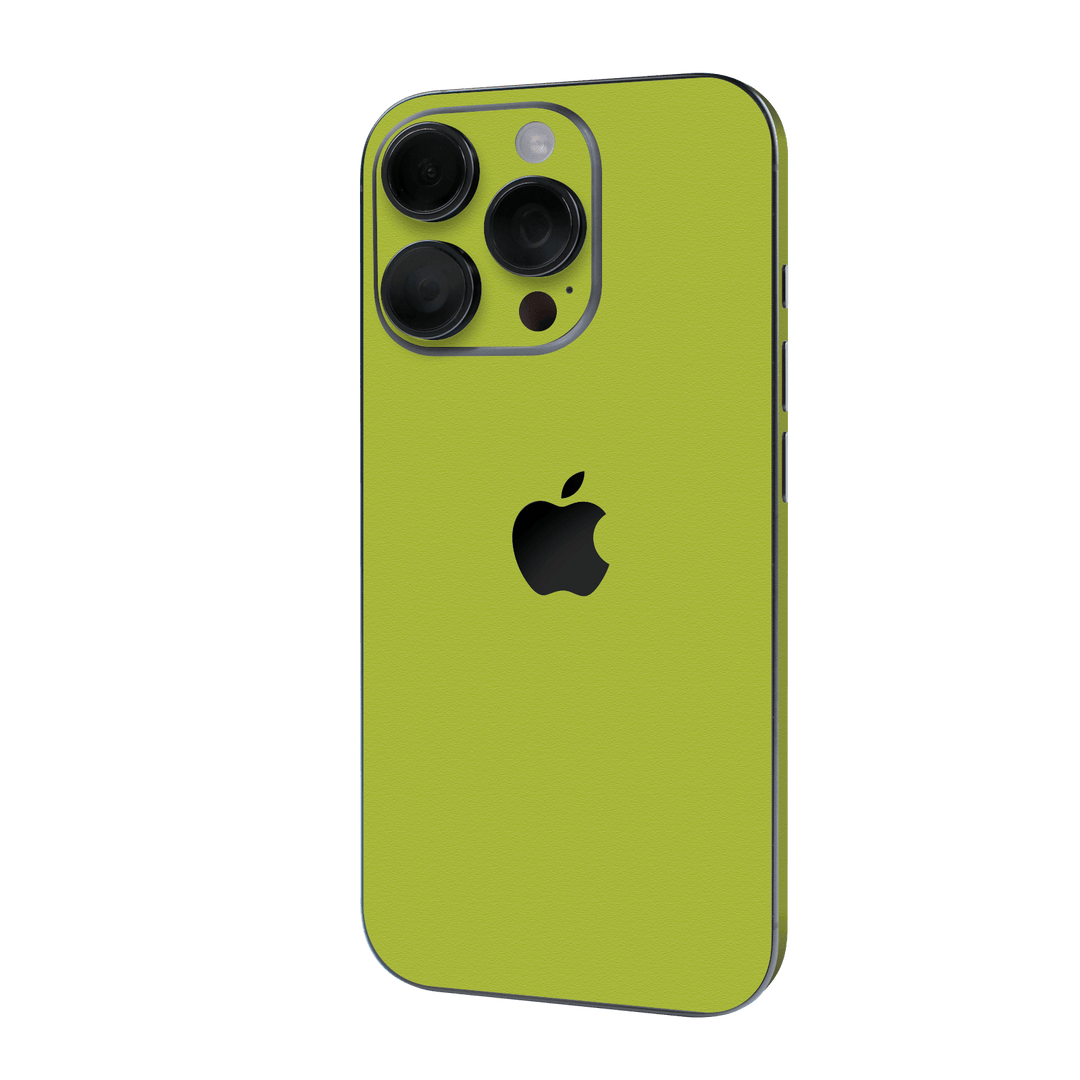 iPhone 16 PRO Luxuria Lime Green Matt 3D Textured Skin Wrap Sticker Decal Cover Protector by QSKINZ | qskinz.com