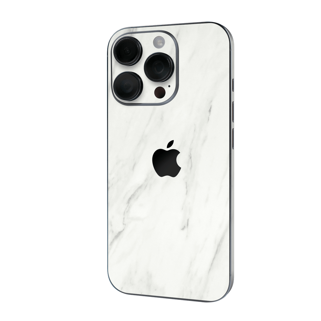 iPhone 16 PRO Luxuria White Marble Stone Skin Wrap Sticker Decal Cover Protector by QSKINZ | qskinz.com