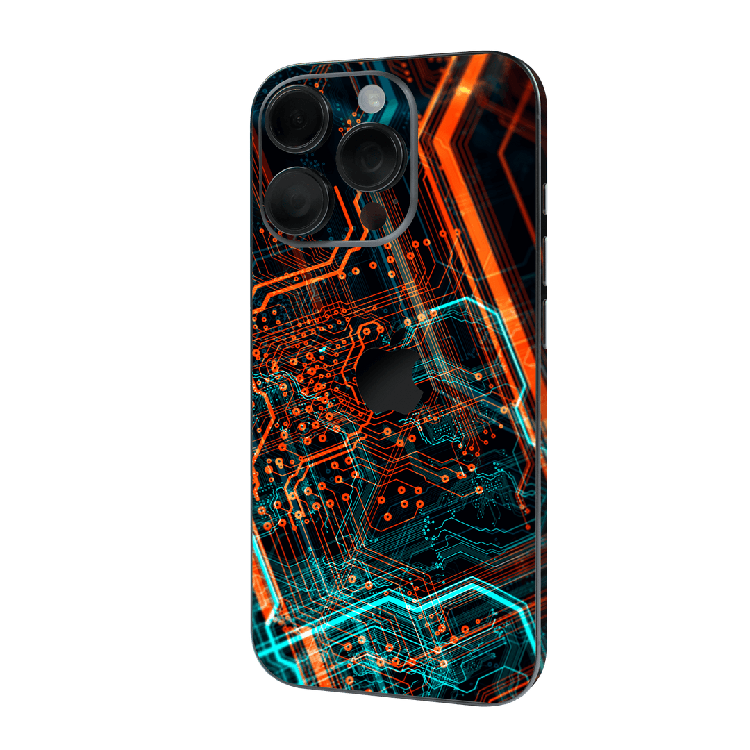 iPhone 16 PRO Print Printed Custom SIGNATURE NEON PCB Board Skin Wrap Sticker Decal Cover Protector by QSKINZ | qskinz.com