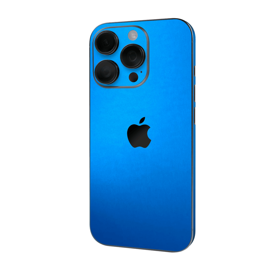 iPhone 16 PRO Satin Blue Metallic Matt Matte Skin Wrap Sticker Decal Cover Protector by QSKINZ | qskinz.com