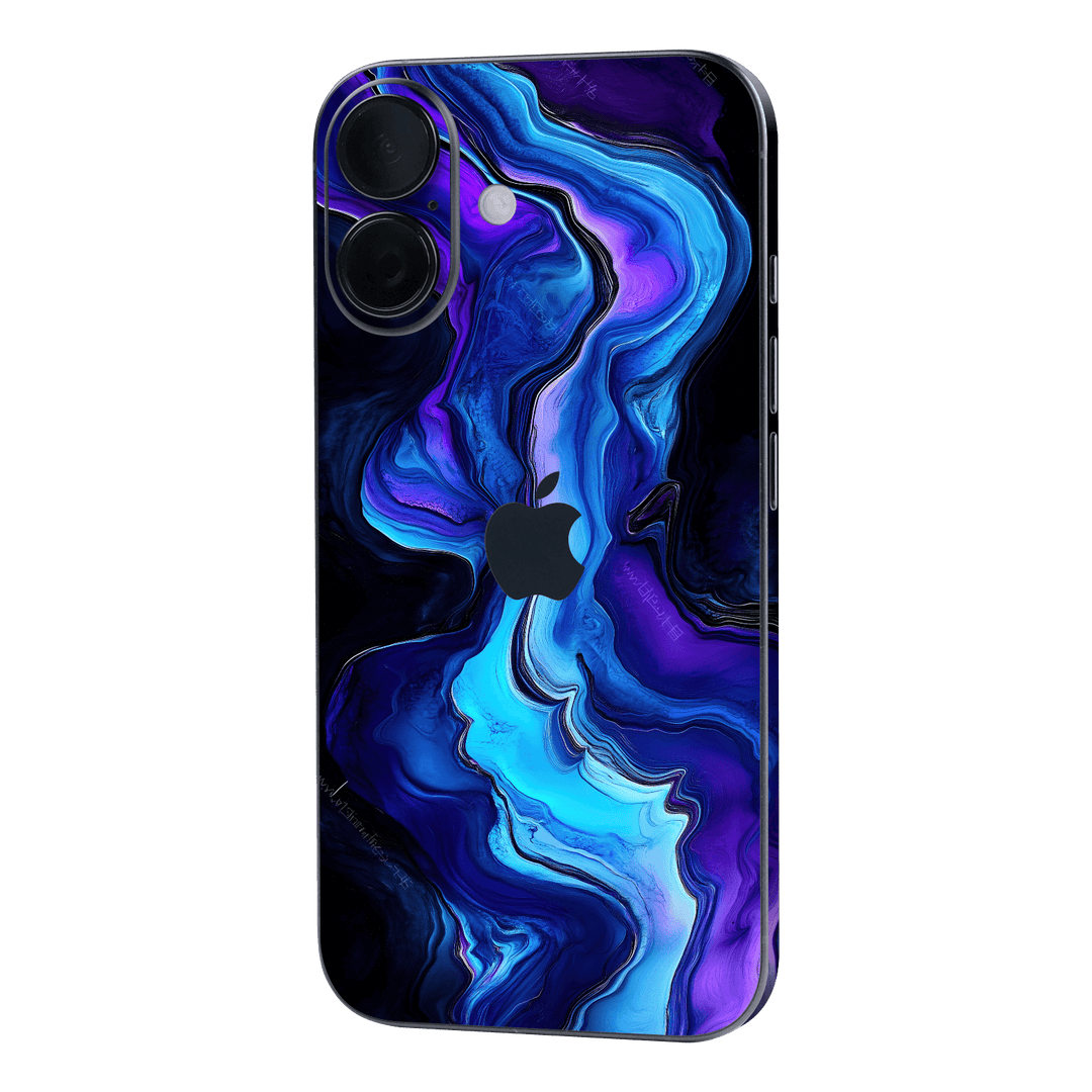 iPhone 16 Plus Custom Printed SIGNATURE “Agate Geode Blue Marble” Art Skin Wrap Sticker Decal Cover Protector by QSKINZ | QSKINZ.COM