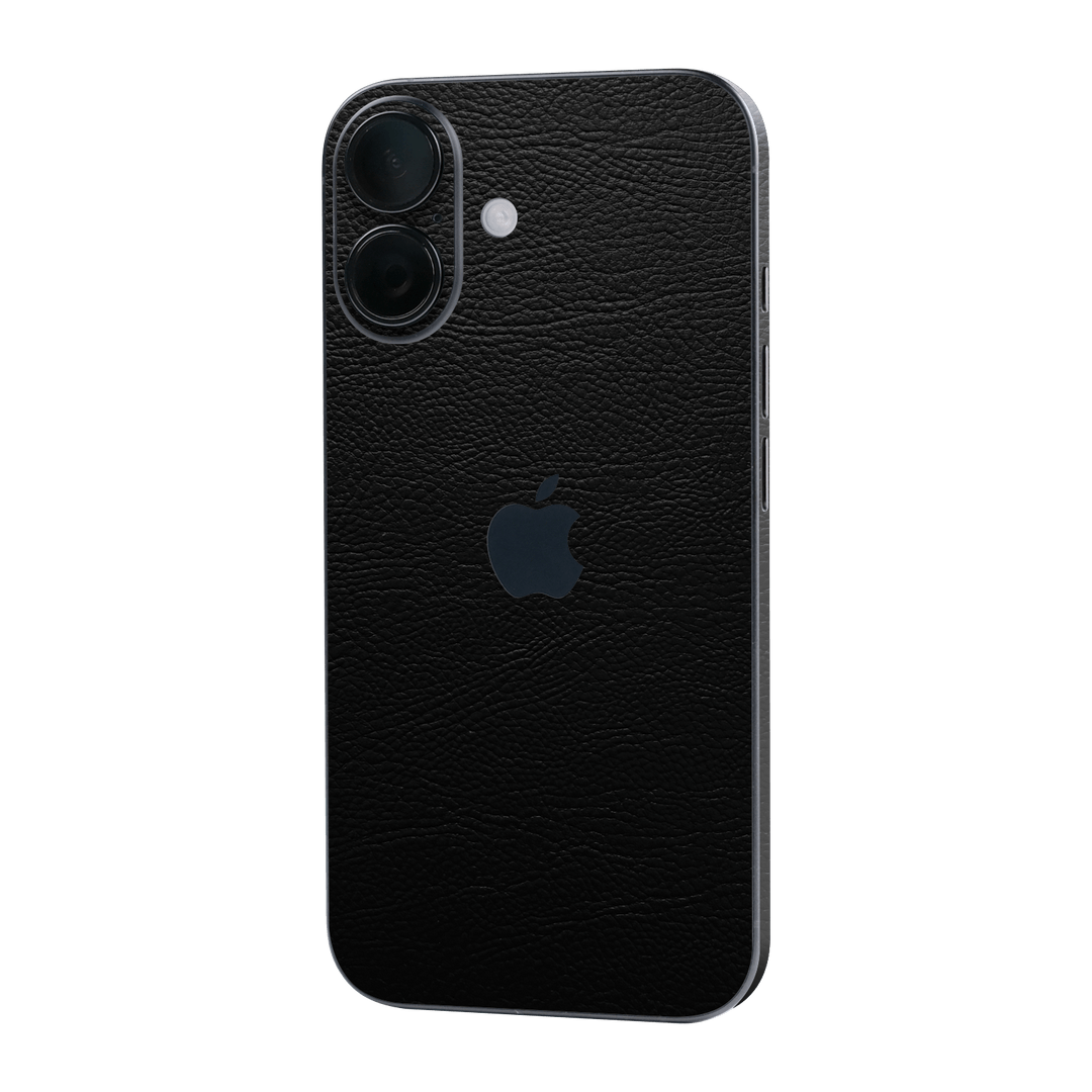 iPhone 16 Plus Luxuria BLACK LEATHER Riders Skin Wrap Sticker Decal Cover Protector by QSKINZ | qskinz.com