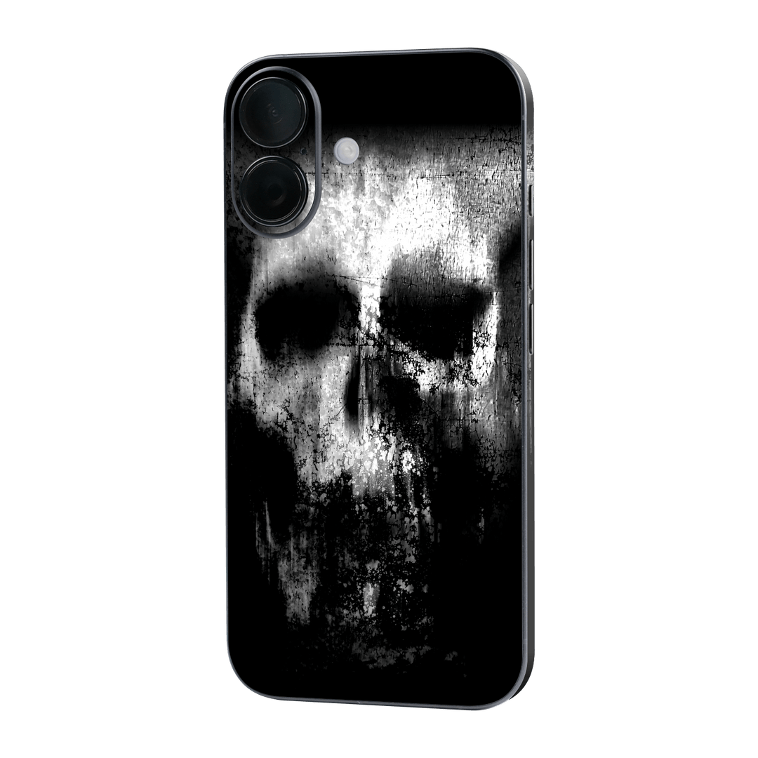 iPhone 16 Plus Print Printed Custom SIGNATURE Horror Black & White SKULL Skin, Wrap, Decal, Protector, Cover by QSKINZ | qskinz.com