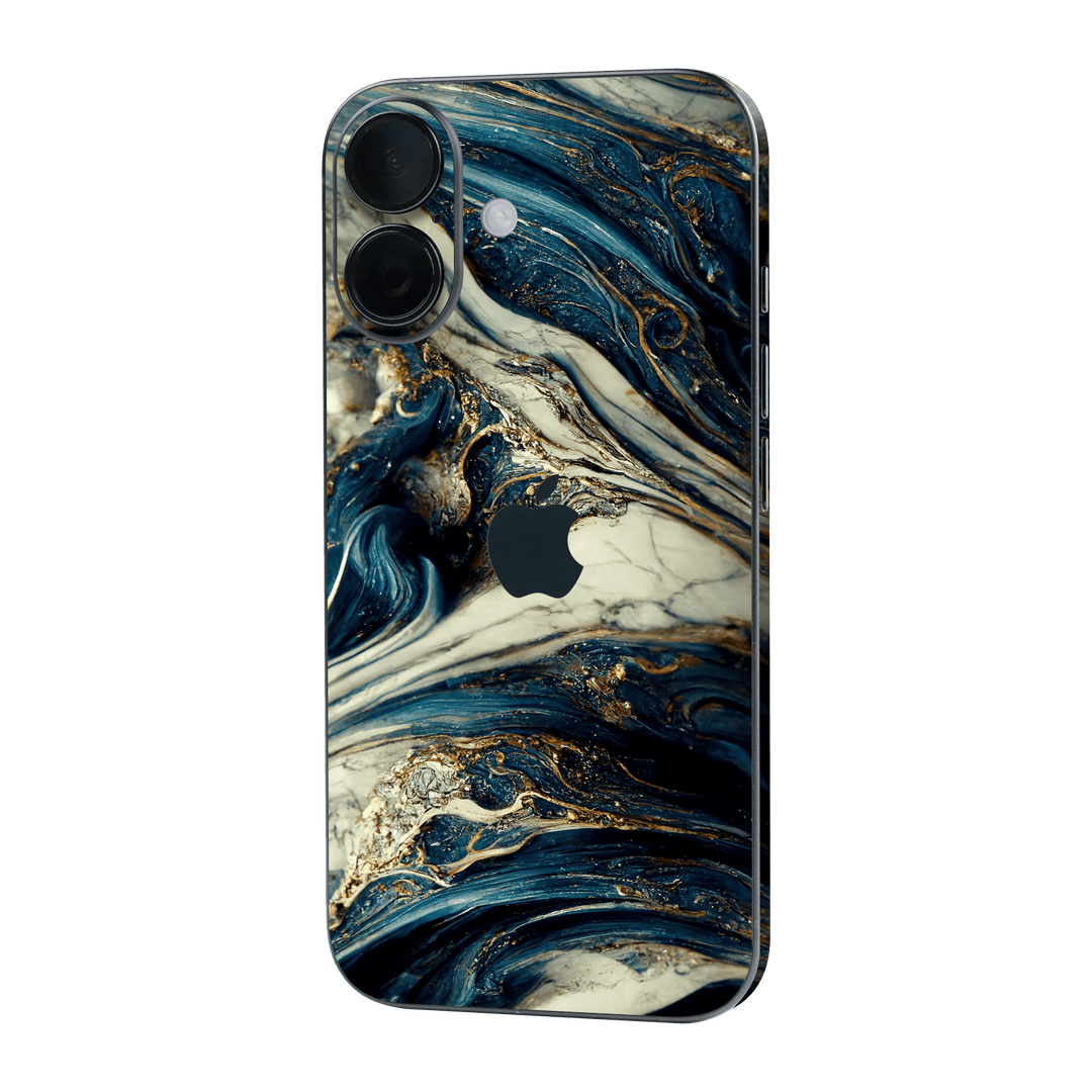 iPhone 16 Plus Printed Custom SIGNATURE Agate Geode Naia Ocean Blue Stone Skin Wrap Sticker Decal Cover Protector by QSKINZ | qskinz.com