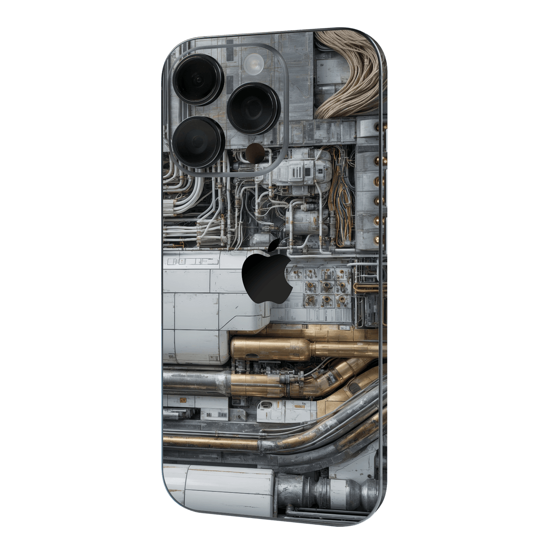 iPhone 16 Pro MAX Custom Printed SIGNATURE “Industrial Metal Pipes” Skin Wrap Sticker Decal Cover Protector by QSKINZ | QSKINZ.COM