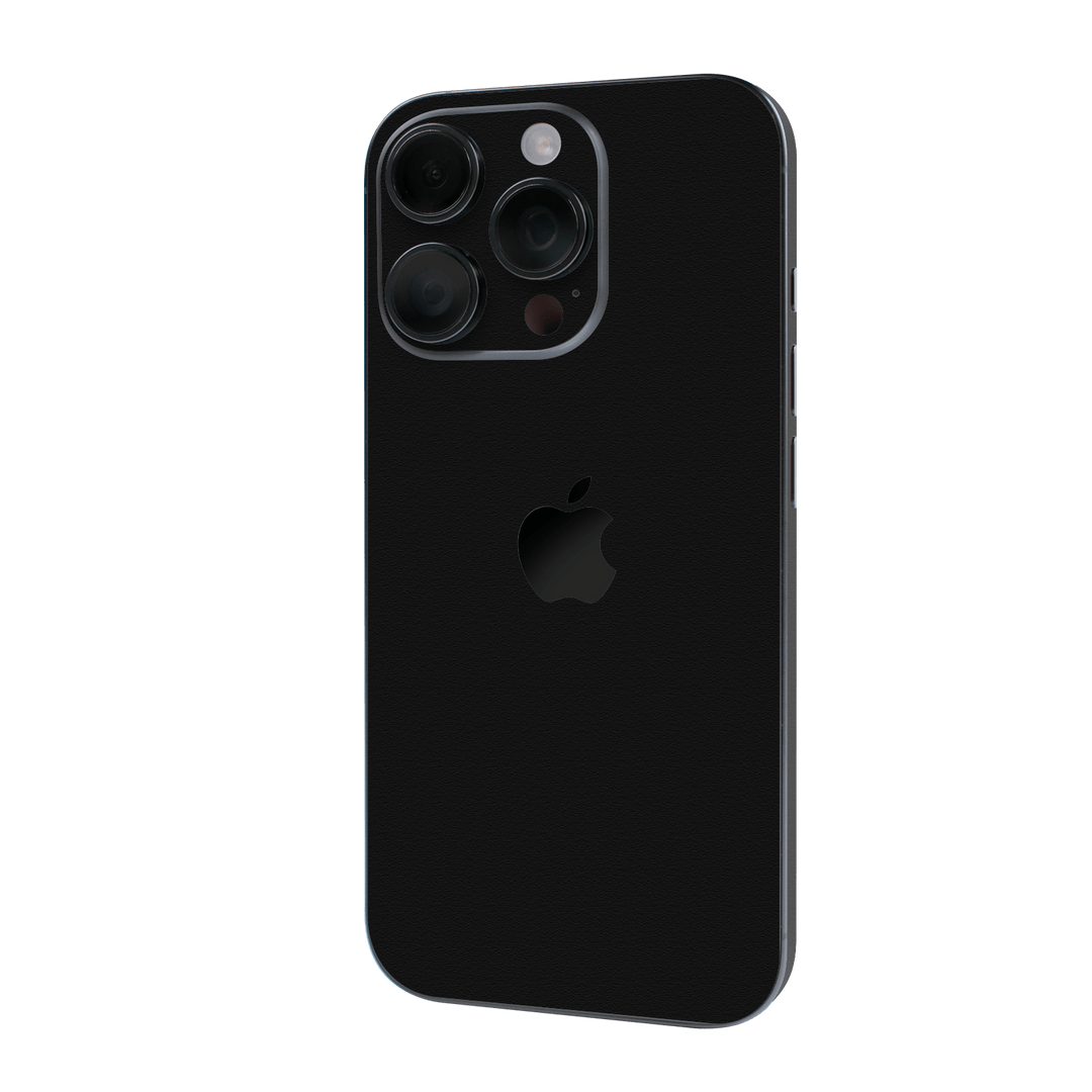 iPhone 16 Pro MAX Luxuria Raven Black Matt 3D Textured Skin Wrap Sticker Decal Cover Protector by QSKINZ | qskinz.com