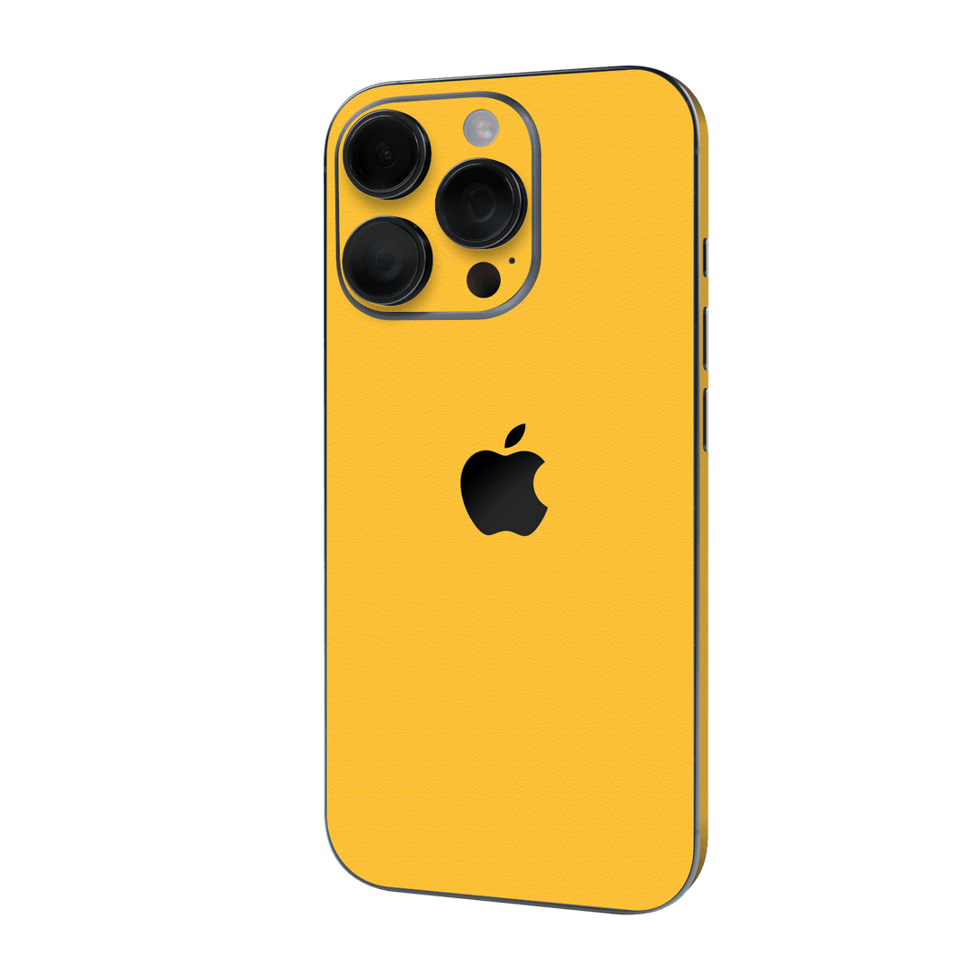 iPhone 16 Pro MAX Luxuria Tuscany Yellow Matt 3D Textured Skin Wrap Sticker Decal Cover Protector by QSKINZ | qskinz.com