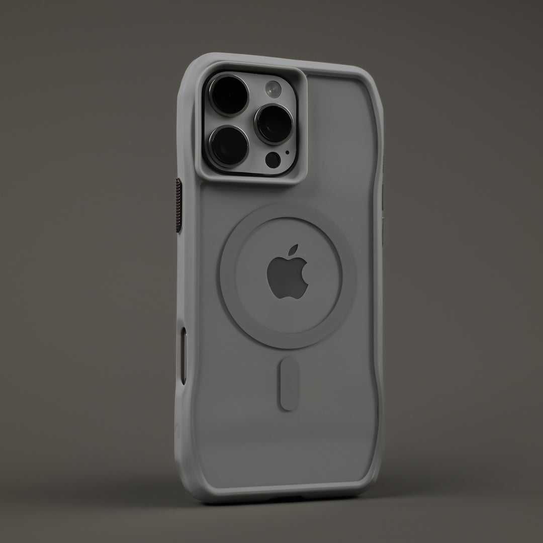 iPhone 16 Pro and 16 Pro MAX Qcaze DUO Lunar GREY Skin and Case Set