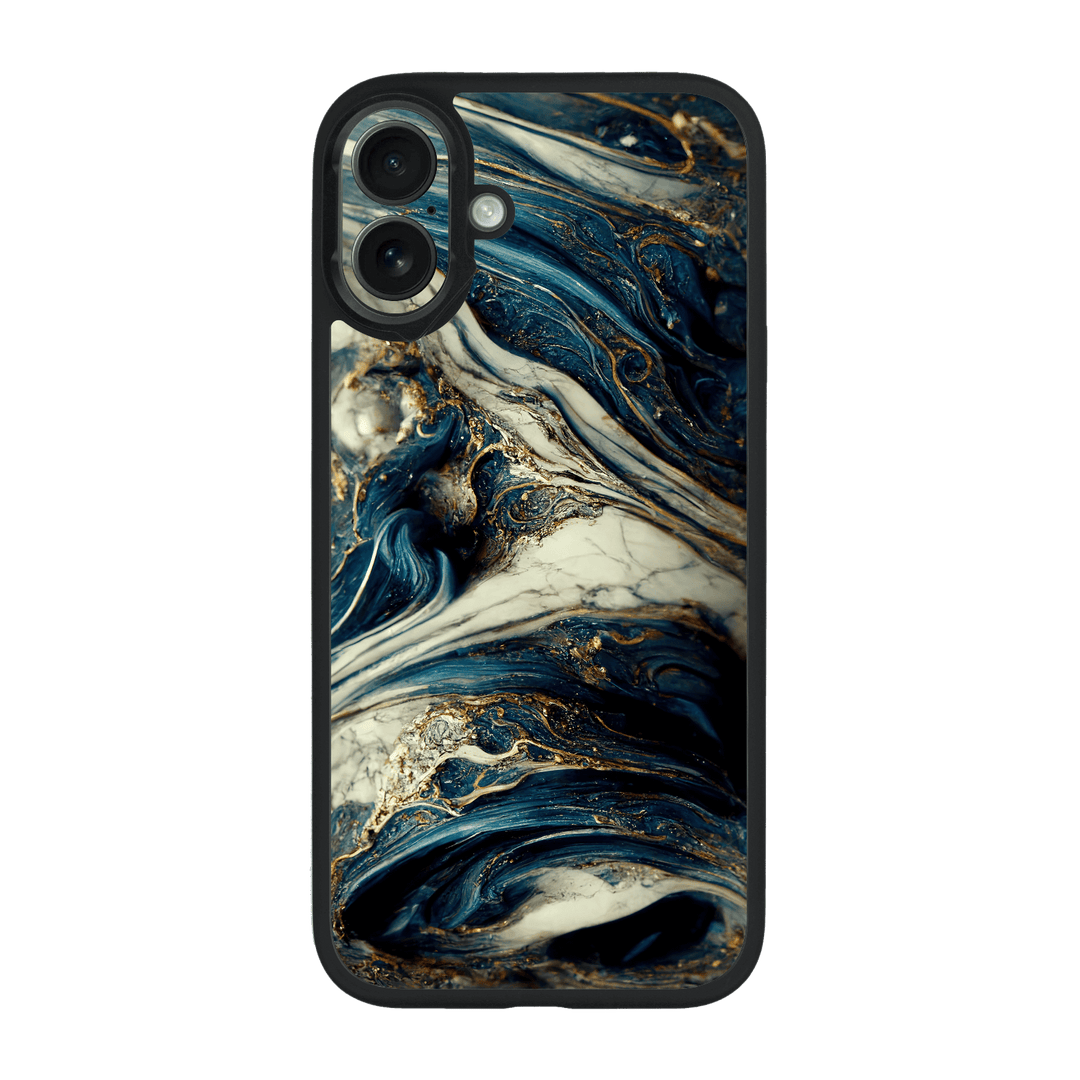 iPhone 16 Qcaze Printed Custom SIGNATURE Agate Geode Naia Ocean Blue Stone Case by QSKINZ | qskinz.com