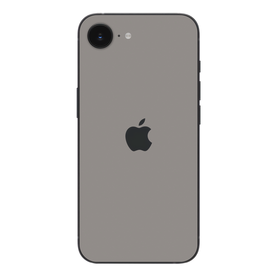 iPhone 16e Soft-Touch Matte StealthMatte Lunar Light Grey Skin Wrap Sticker Decal Cover Protector QSKINZ | qskinz.com