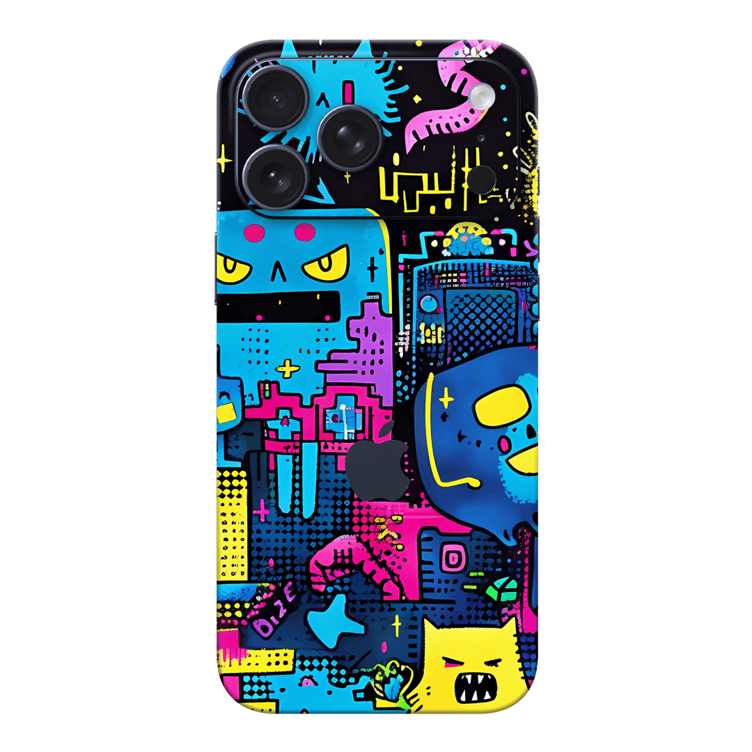 iPhone 17 PRO Print Printed Custom SIGNATURE Arcade Rave Gaming Gamer Pixel Skin Wrap Sticker Decal Cover Protector by QSKINZ | QSKINZ.COM