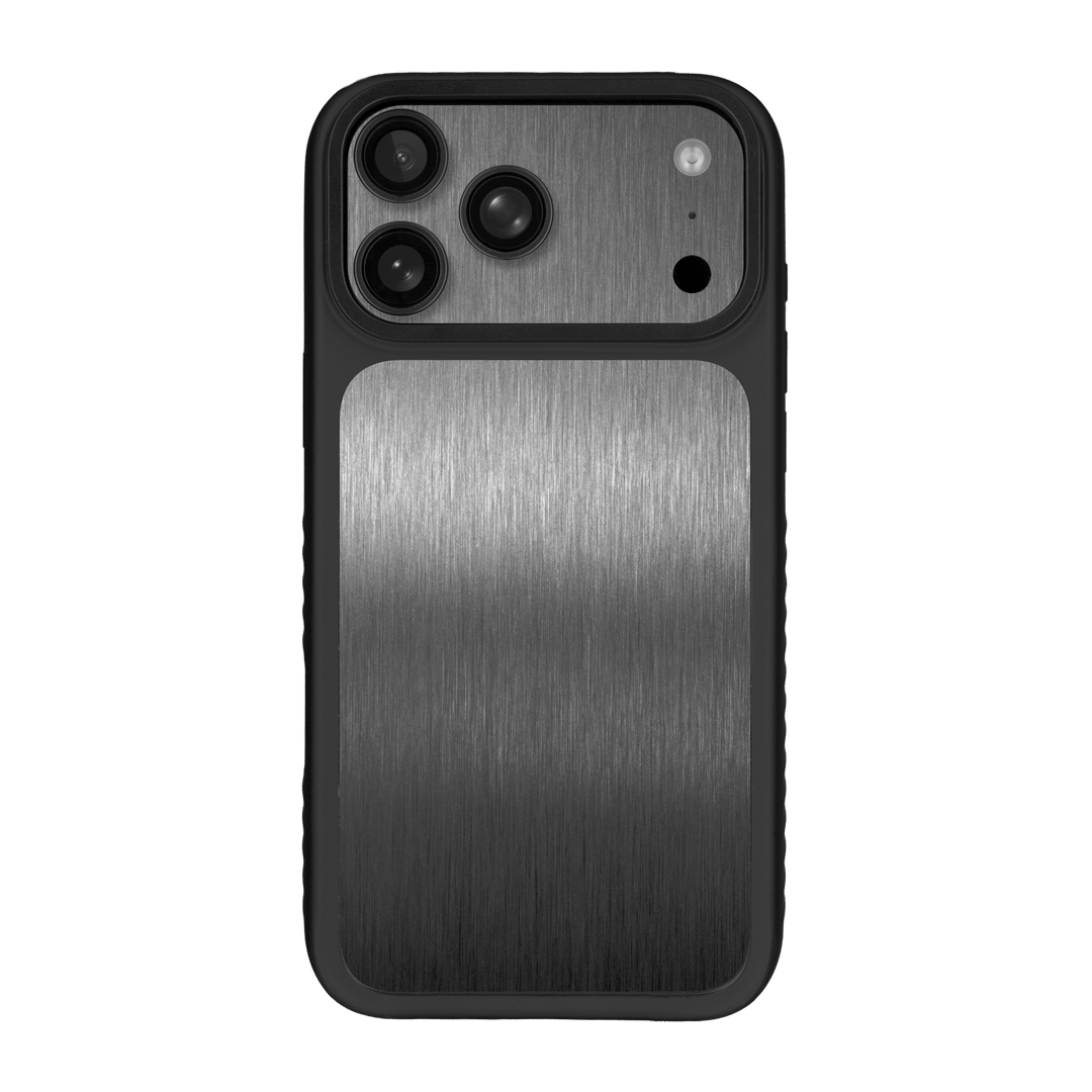 iPhone 17 PRO Qcaze Fusion Brushed Metal Titanium Metallic Case Skin Wrap Sticker Decal Cover Protector by QSKINZ | qskinz.com