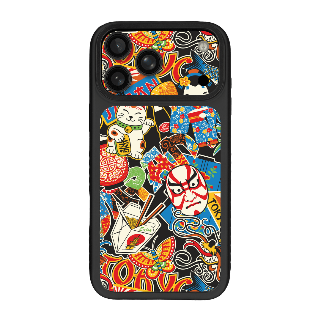 iPhone 17 PRO Qcaze Fusion Custom Printed SIGNATURE “Manga Tokyo Maneki” Japanese Art Case Skin Wrap Sticker Decal Cover Protector by QSKINZ | QSKINZ.COM