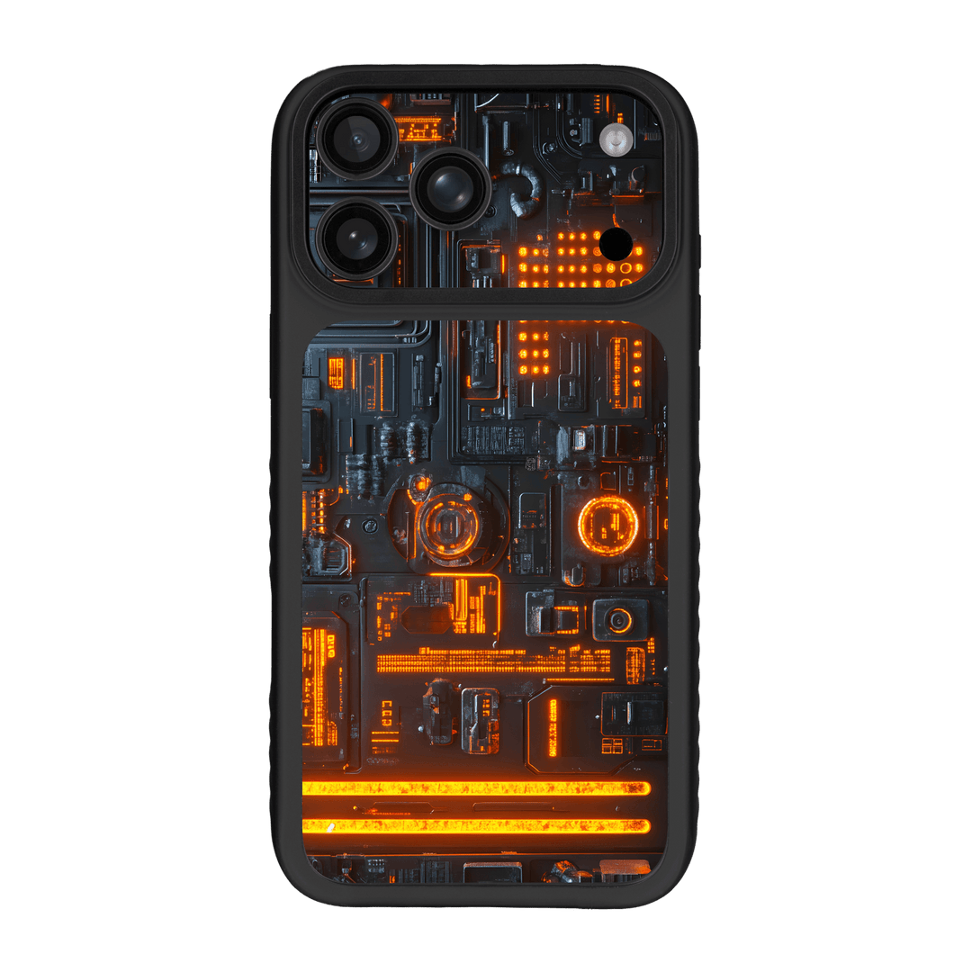 iPhone 17 PRO Qcaze Fusion Custom Printed SIGNATURE “Nexora” Orange Fire Technology Case Skin Wrap Sticker Decal Cover Protector by QSKINZ | QSKINZ.COM